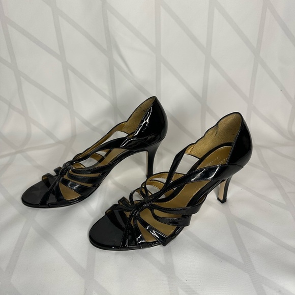 New York Transit strappy black patent leather heel size 9 - Picture 3 of 9